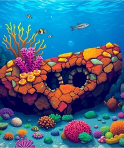 Tropical Sunken Reef Relic Paint By Numbers