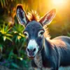 Tropical Sunlit Baby Donkey Paint By Numbers