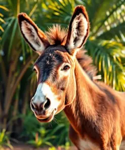 Tropical Sunlit Baby Donkey Paint By Numbers