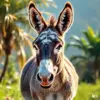 Tropical Sunlit Baby Donkey Paint By Numbers