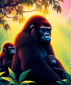 Gorilla Family Paint Numbers