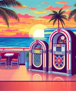 Jukebox Diner Paint Numbers