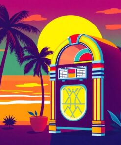 Jukebox Glow Paint Numbers