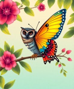 Owl Butterfly Paint Numbers