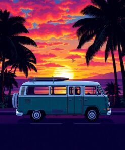 Bus Dusk Paint Numbers