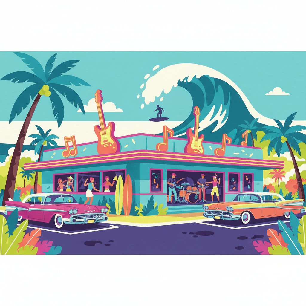 tropical-surf-rock-diner-paint-by-numbers-kit-retro-art