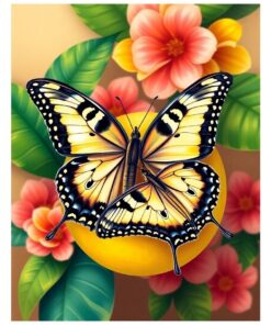 Swallowtails Lemon Paint Numbers