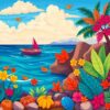 Tropical Thanksgiving Ocean Outlook Paint By Numbers
