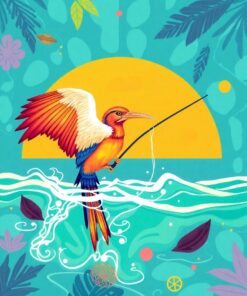 Bird Fishing Paint Numbers