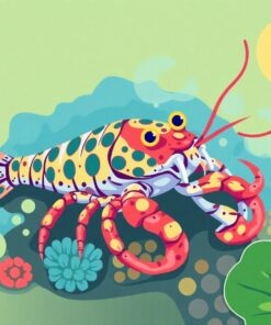 Tropical Tide Pool Crustacean Paint By Numbers