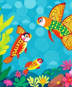 Tropical Tide Pool Dwellers Paint By Numbers