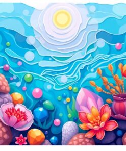 Tropical Tide Pool Gems Paint By Numbers