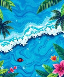 Tropical Tide Unspooled Cassette Paint By Numbers