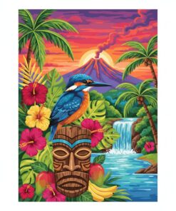 Tropical Tiki Kingfisher Paint By Numbers