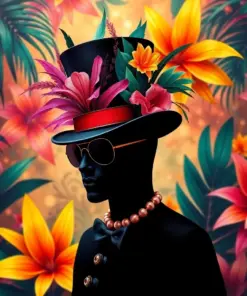 Tropical Top Hat Gala Paint By Numbers