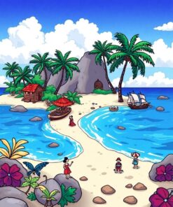 Island Beach Paint Numbers