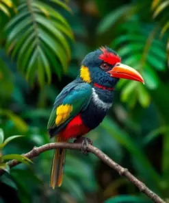 Tropical Trogon Hideaway paint by numbers