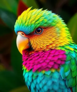 Tropical Turquoise Browed Bird Paint By Numbers