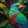 Tropical Turquoise Browed Bird Paint By Numbers