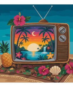 Tropical Twilight Television Paint By Numbers