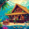 Tropical Underwater Tavern Scene Paint By Numbers