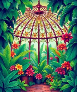 Botanical Dome Paint Numbers