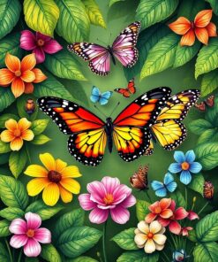 Butterfly Garden Paint Numbers