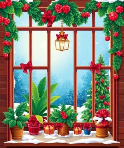 Christmas Window Paint Numbers