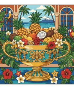 Tropical Victorian Wassail Bowl Paint By Numbers
