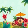Tropical Vintage Compass Journey Paint By Numbers