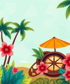 Tropical Vintage Compass Journey Paint By Numbers