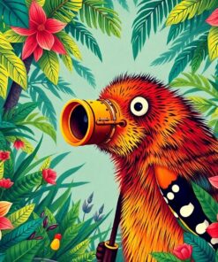 Tropical Vintage Jungle Observer Paint By Numbers