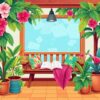 Tropical Vintage Reading Nook Paint By Numbers