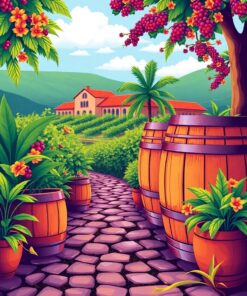 Wine Casks Paint Numbers