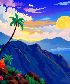 Tropical Volcanic Monk Journey Paint By Numbers