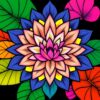 Lily Mandala Paint Numbers