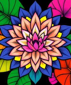 Lily Mandala Paint Numbers
