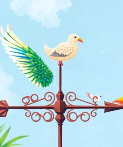 Tropical Weather Vane Flock Paint By Numbers