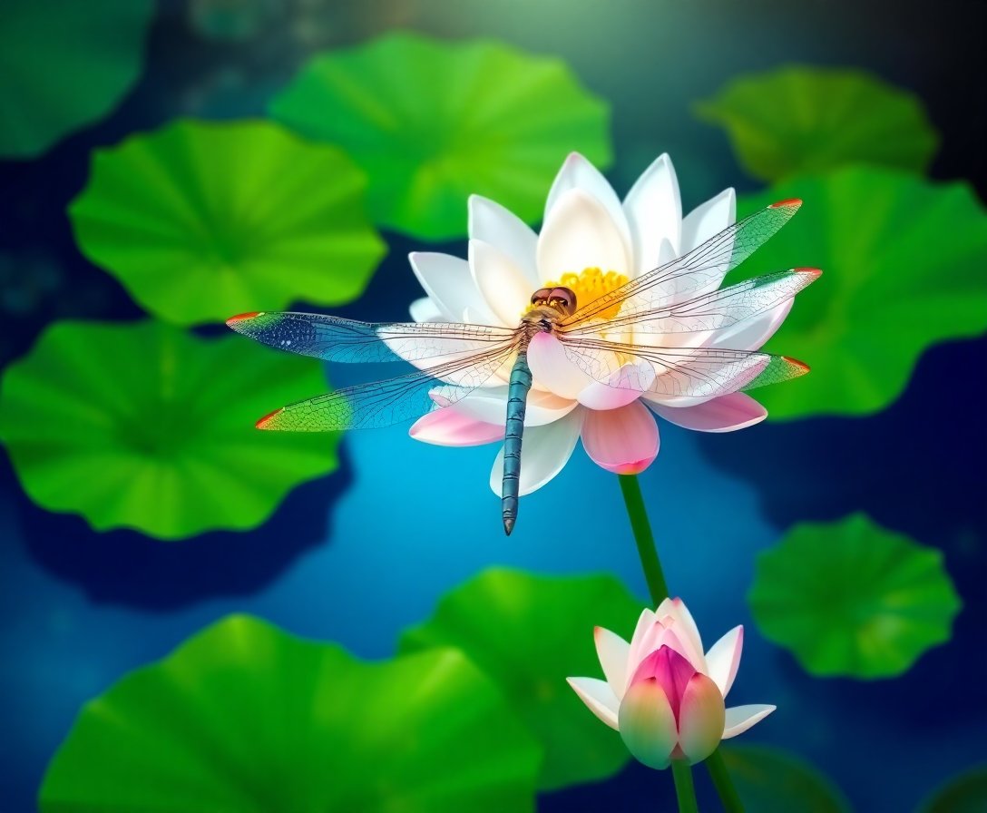 Lotus Dragonfly Paint Numbers Lotus Dragonfly Paint Numbers