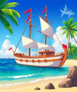 Sand Ship Paint Numbers