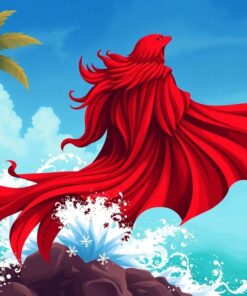 Tropical Winds Crimson Cape Paint By Numbers
