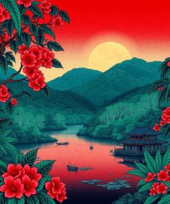 Crimson Dusk Paint Numbers