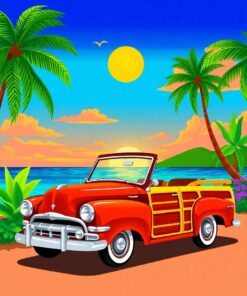 Car Sunset Paint Numbers