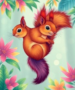 Squirrel Glide Paint Numbers