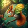 Tropical Woodland Squirrel Glide Paint By Numbers