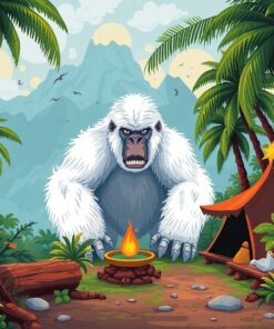 Tropical Yeti Expedition Camp Paint By Numbers