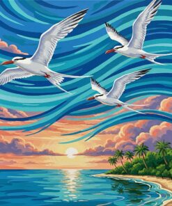 Tropicbirds Riding Trade Winds Paint By Numbers