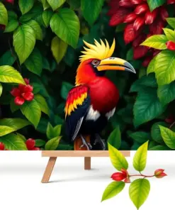 Turaco Among Tropical Vines Paint By Numbers