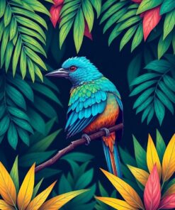 Vintage Fronds Paint Numbers