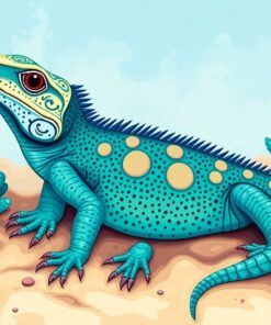 Turquoise Oasis Reptile Paint By Numbers